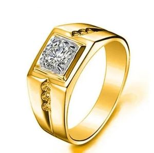 Anillo Zircón Hombre Aro Accesorios Joya Fiesta Novio Compromiso Genieka Elegant Gentleman  Talla 12