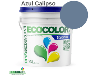 Pintura Ecológica ECOPINTOR 1 Galón Azul Calipso