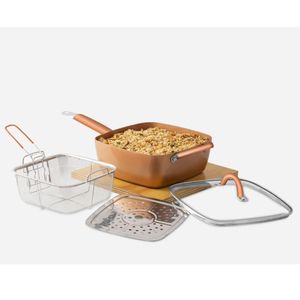 Set Behome De Olla Y Sartén x7 Copper