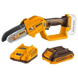 Mini Motosierra 5" Inalámbrica + Bateria 2ah y Cargador Ingco CGSLI20581