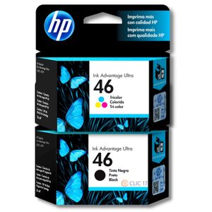 Kit Tinta HP 46 Negro Tricolor