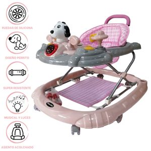 Andador Musical Confort Kids Snoopy Rosado Claro