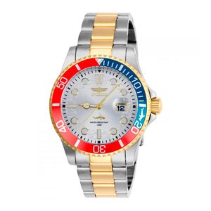 Reloj Análogo Invicta  44707 Pro Diver Para Hombre Plateado, Dorado-Rojo