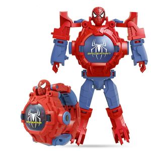 Reloj Digital Spiderman con Proyector Niños Trasforma a Juguete Robot Transformers Genieka