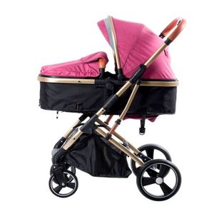 Coche Cuna EBABY Moisés de Lujo «SATURNO» Rosado