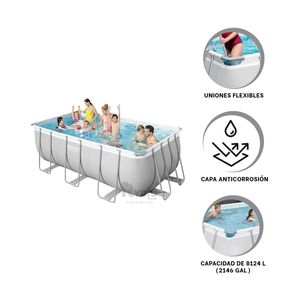 Piscina Multifuncional en Color Plomo Y+Stickers