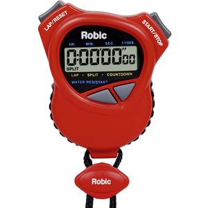 Cronómetro Robic 1000W Alta Precisión Conteo Regresivo 01/100 Rojo