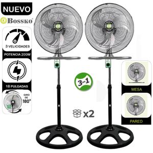 Ventilador Pedestal 3 en 1 De 18″ 200 W BK-8218VI/NG Caja de 2U
