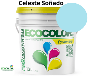 Pintura Ecológica ECODURABLE 1 Galón Celeste Soñado
