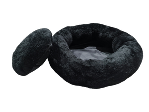 Cama Para Perros y Gatos Donut Lite Negro Talla XL MD