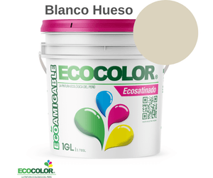 Pintura Ecológica ECOSATINADO 1 Galón Blanco Hueso