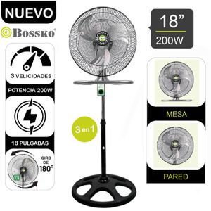 Ventilador Pedestal 3 en 1 BK-8218VING De 18" 200 Watts