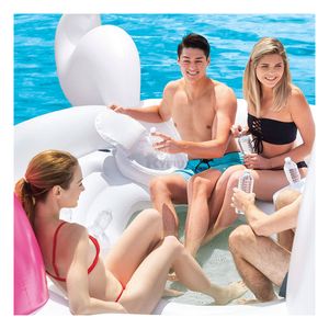 Bote Inflable y Adaptable para Piscina Blanco Y+Stickers