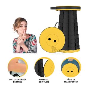 Silla Portatil Plegable en Tono Amarillo Y+Papel de Regalo