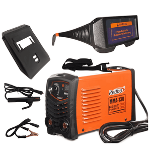 Soldadora Inversora 130A + Lentes Automáticos Redbo MMA-130-WG9030-2B