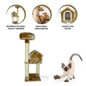 Gym Confortable para Felinos en Mostaza Y+Papel de Regalo