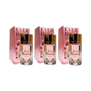 Vaporisateur Natural Spray Eau de Parfum Ever Rosa 3 Unidades