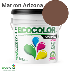 Pintura Ecológica ECOACRILICO SATINADO 1 Galón Marrón Arizona