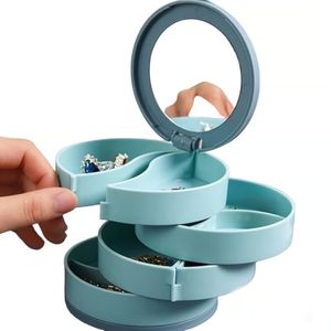 Joyero Organizador Giratorio 360° Espejo