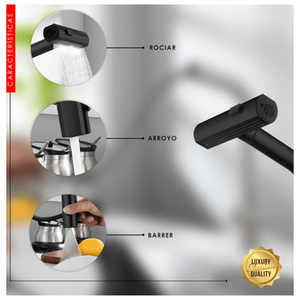 Llave ganzo Negro Mate XM 037901 Acero Inoxidable