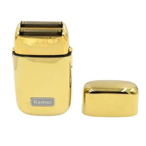 Afeitadora Shaver Kemei Recargable Dorada