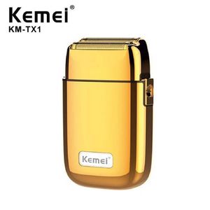 Afeitadora Shaver Kemei Recargable Dorada