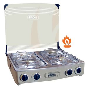 Cocina de Mesa Fadic con Tapa de Vidrio Aurora 22 4H