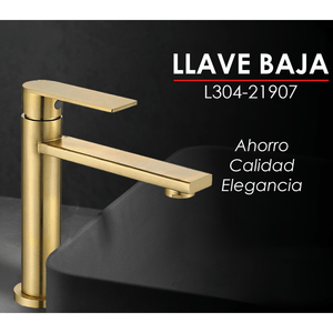 Llave para baño agua fría L304-21907 Acero Inoxidable Dorado