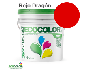 Pintura Ecológica MATE 1 Galón Rojo Dragón