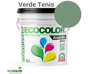 Pintura Ecológica ECOACRILICO MATE 1 Galón Verde Tenis