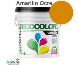 Pintura Ecológica ECOACRILICO MATE 1 Galón Amarillo Ocre
