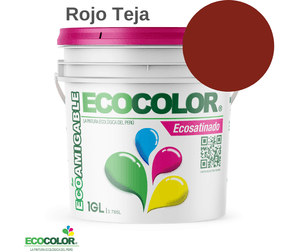 Pintura Ecológica ECOSATINADO 1 Galón Rojo Teja