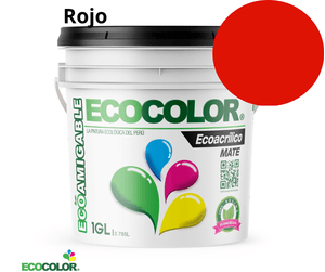 Pintura Ecológica ECOACRILICO MATE 1 Galón Rojo