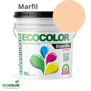 Pintura Ecológica ECOACRILICO SATINADO 1 Galón Marfil