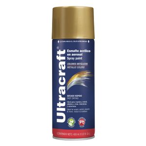 Pintura Spray Color Dorado x4 Unidades Ultracraft 40039-4
