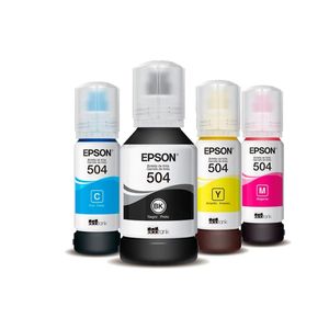 Pack de Tintas de Impresora Epson T504 color Amarillo, Magenta, Cian, Negro