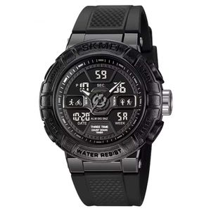 Reloj Skmei 2227 Hombre Dual Deportivo Multifunción 3 Tiempos - Negro