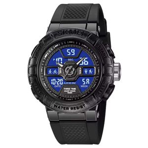 Reloj Skmei 2227 Hombre Dual Deportivo Multifunción 3 Tiempos - Negro