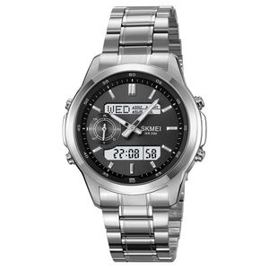 Reloj Skmei 2248 Hombre Dual Elegante Tiempo Mundial LED - Plata