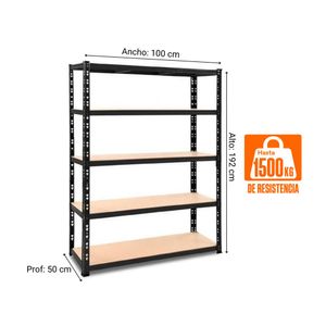 Estante Metal/madera 5 Niveles 192x100x50cm 1500kg Orange