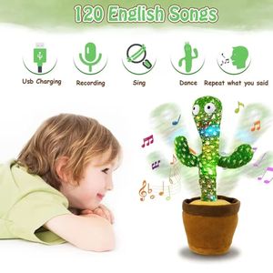 Juguete estimulación Dancing Cactus Bailarín Graba Imita 120 Canciones Bebés Luces Navidad Genieka