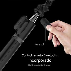 Selfie Stick G Mobile Q01 trípode, plegable, con control remoto bluetooth, extendible hasta 1m, negro