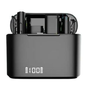 Micrófono inalámbrico Lavalier Hippo M31 doble micrófono con estuche, receptor con conectores tipo-C y Lightning