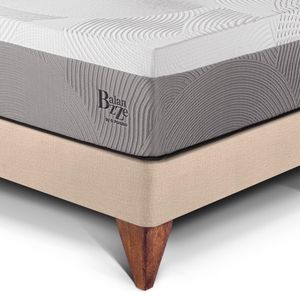 Dormitorio Europeo Royal Balanzze + Cabecera Gold Queen Champagne
