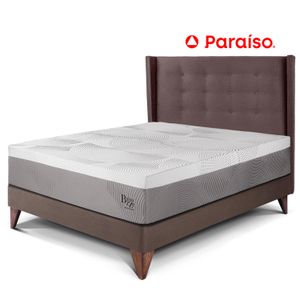 Dormitorio Europeo Royal Balanzze + Cabecera Gold 1.5 Plazas Chocolate