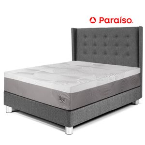 Dormitorio Royal Balanzze + Cabecera Gold 2 Plazas Gris