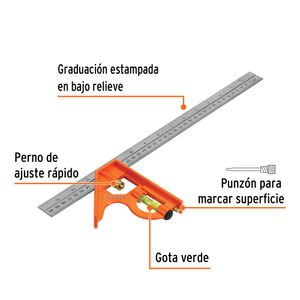 Escuadra 16" de Combinación Truper 14381