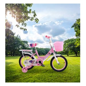 Bicicleta Para Niña Infantil Kids Aro 12 Doble Asiento Rosa CAA