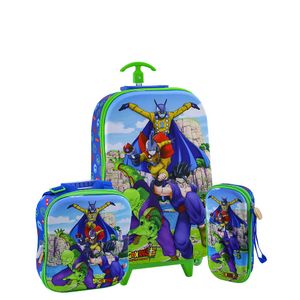 Set Maleta Full 3D EVA Triple Rueda Scool Ranger DRAGON BALL