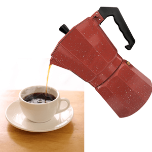 Cafetera Moka Italiana Expresso De 9 Tazas Color Rojo
